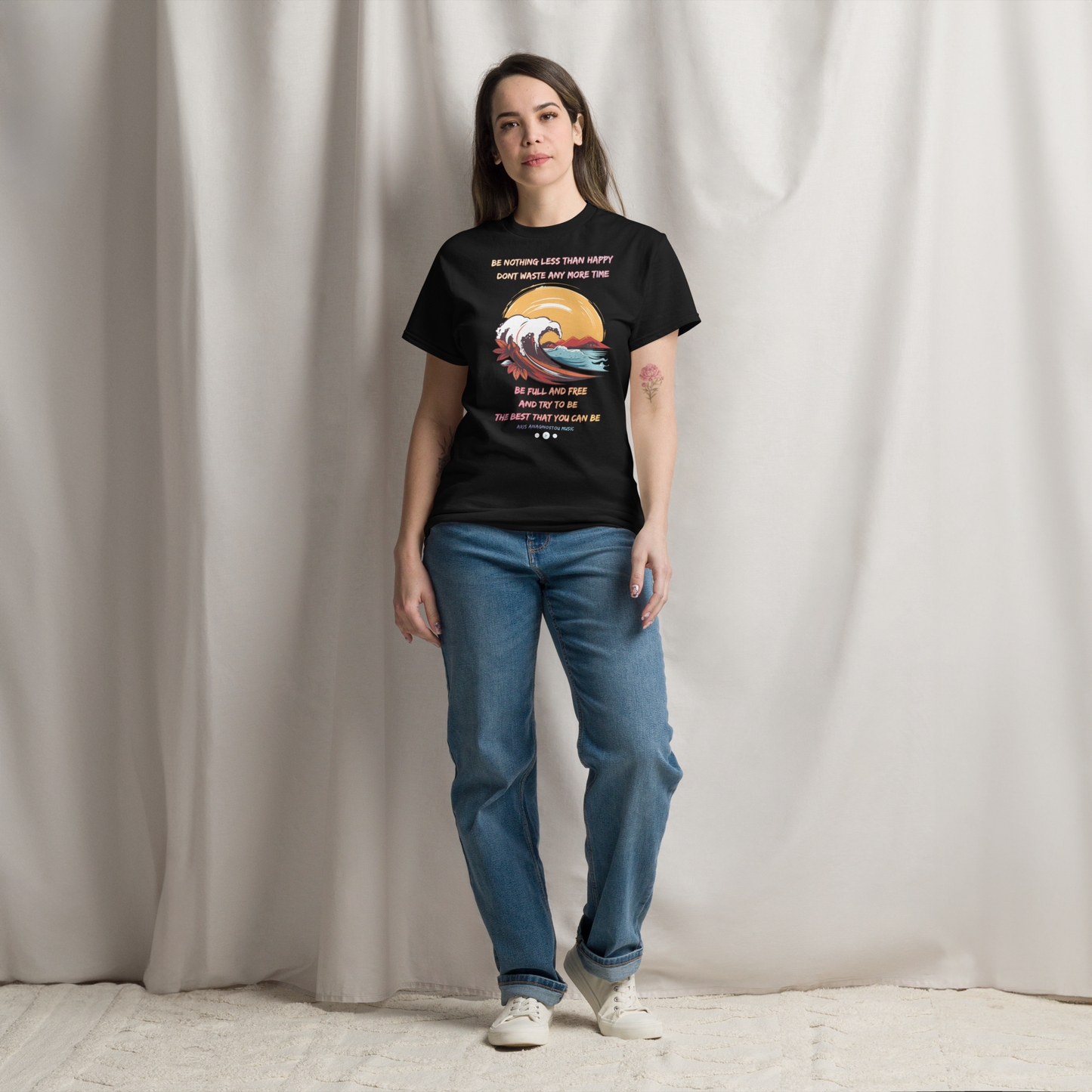 Artist T-shirt Original Art & Lyrics by Aris Anagnostou "Nothing Less"